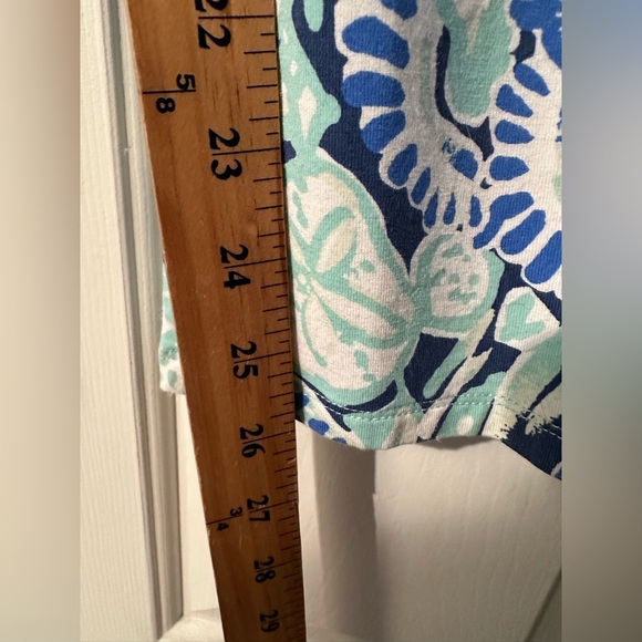 LILLY PULITZER Small Paulina Jumpsuit Sunset Swim Blue Green Tank Cropped Slim - Picture 15 of 15